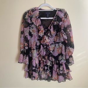 Boston Proper Ruffle Button Down Top